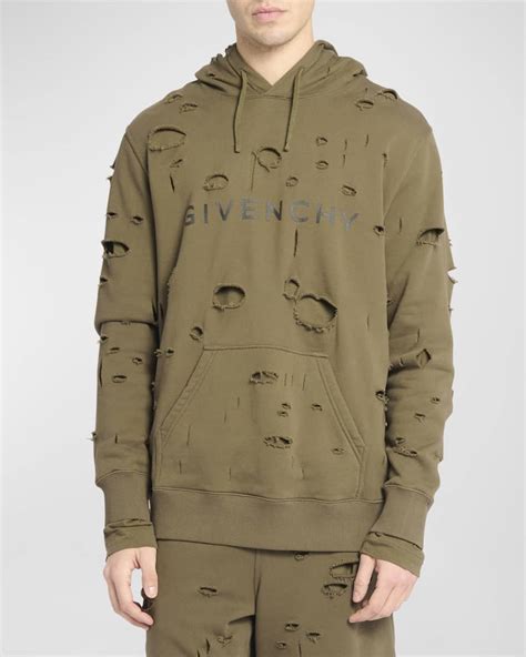 sweatshirt givenchy homme|Givenchy men's destroyed hoodie.